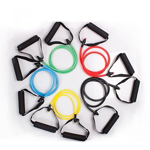 

resistance bands 5 levels with handles yoga pull rope elastic fitness exercise tube band for home workouts strength training1