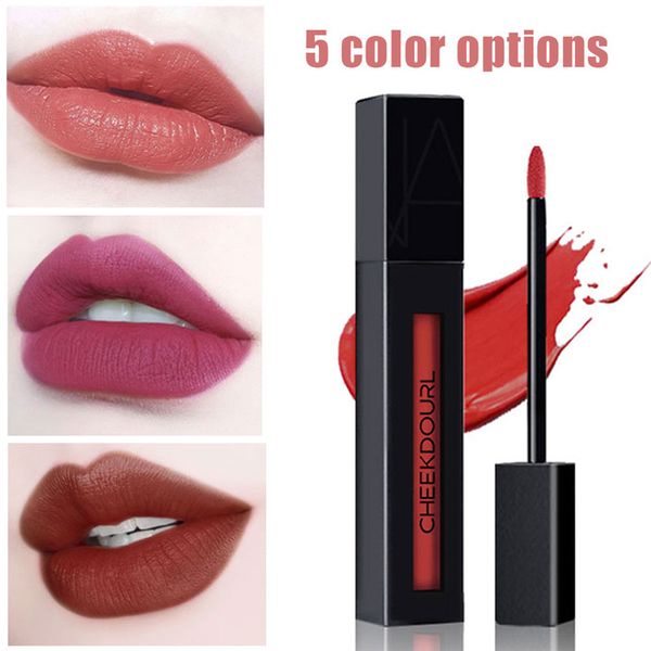 

lip gloss cheekdourl 5 colors cosmetics makeup long lasting waterproof easy to wear matte lipstick
