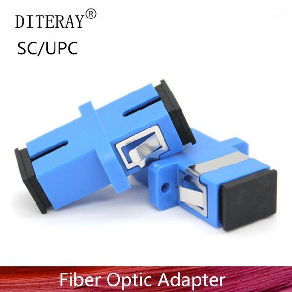 

fiber optic equipment 50/100/200pcs sc upc simplex mode adapter optical coupler flange connector1