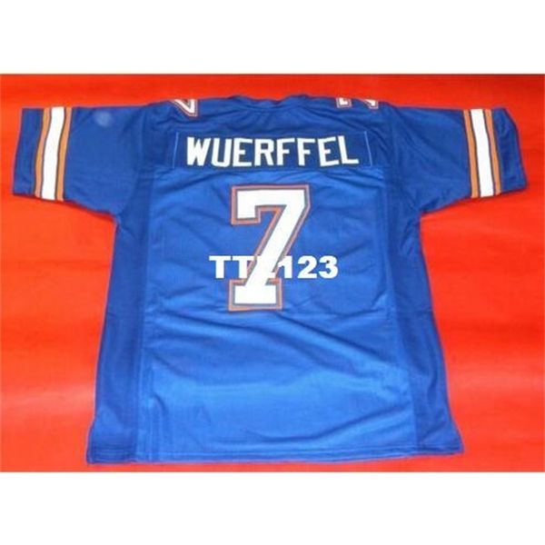 

3740 custom florida gators #7 danny wuerffel custom blue college jersey size s-4xl or custom any name or number jersey, Black