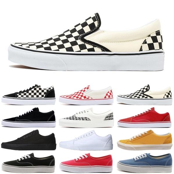 

wholesale old skool sneakers classic canvas slip on men women casual shoes white fear of god skate skateboard platform mens trainers