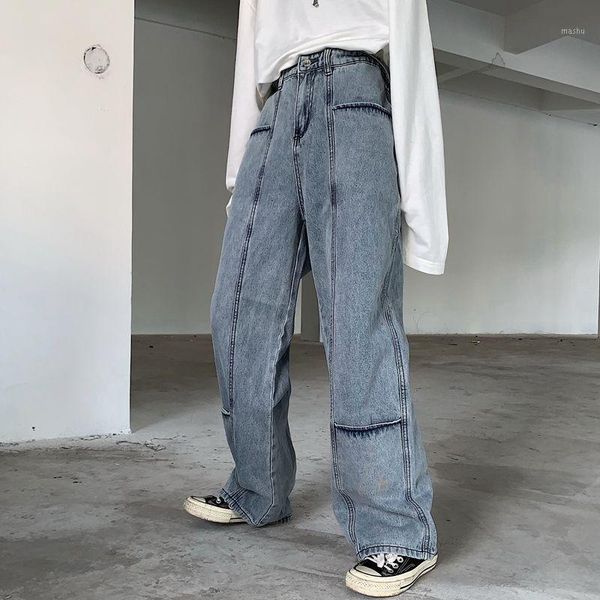 

woman jeans high waist clothes wide leg denim clothing blue streetwear vintage quality 2020 fashion harajuku straight pantswoman1