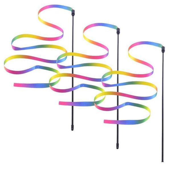 

legendog 3pcs/set cat teaser toys multi-purpose plastic cat teaser wand cat interactive toy pet supplies favors rand jllxhq