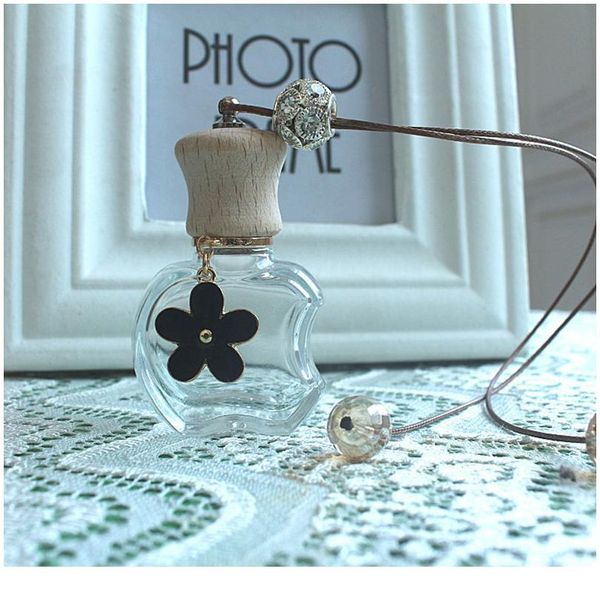 

10pcs/lot 8ml glass perfume bottle car pendant handing bottle refillable perfume packaging bottle with wo jlluuw