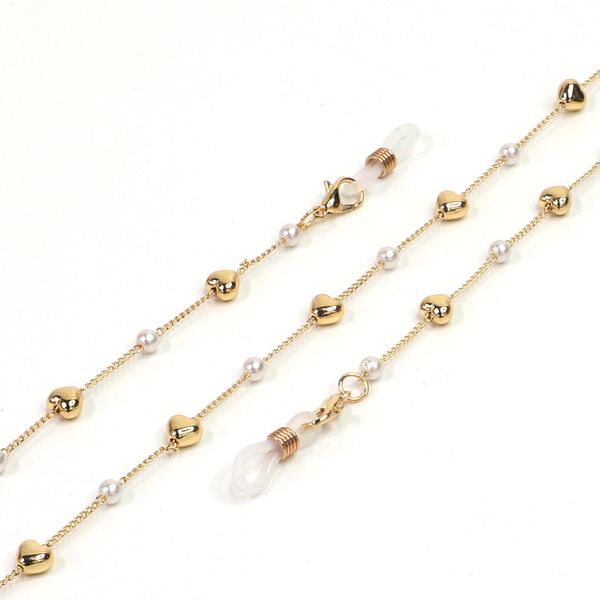 

2020 gold color heart eyeglasses chain chic fashion simple pearl glasses cord eyeglasses chain sunglasses necklace accessories h bbypgu