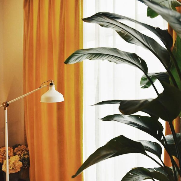 

curtain & drapes imitation cashmere yellow solid color semi-shading vintage fabric customization curtains for living room bedroom