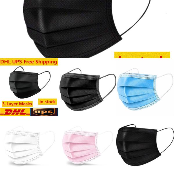 

protection black mask disposable 3-layer dhl with earloop mouth face sanitary outdoor masksoutlet1j75