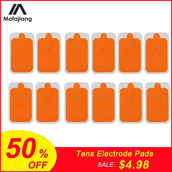

10pcs self adhesive replacement tens electrode pads square muscle stimulator electric digital machine massager sticker