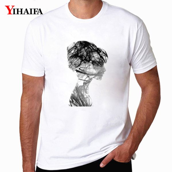 

sport yihaifa 2020 hipster men t-shirt graffiti ink girl graphics tees short sleeve casual mens funny t shirts undershirt