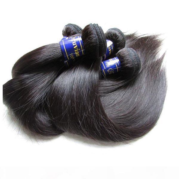 

wholesale original peruvian virgin hair silk straight 1kg 10pcs unprocessed remy human hair extension bundle weave cuticle aligned hair, Black