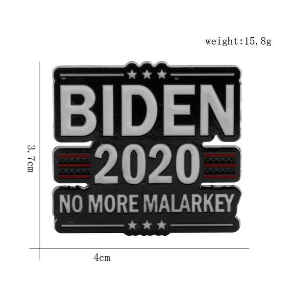 

новый значок brooch biden 2020 trom trom 2020 больше немарки / биллишит эмаль броши осложневые pin-код support конечный pk круглый обратный, Gray