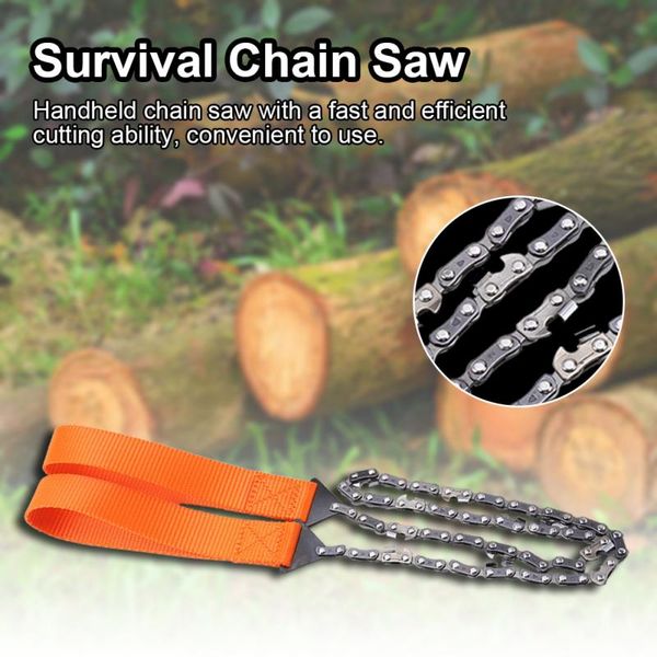 

emergency survival wire chain saw portable handheld hand pull chainsaw hike outdoor camping saw wood cutting woodworking tools