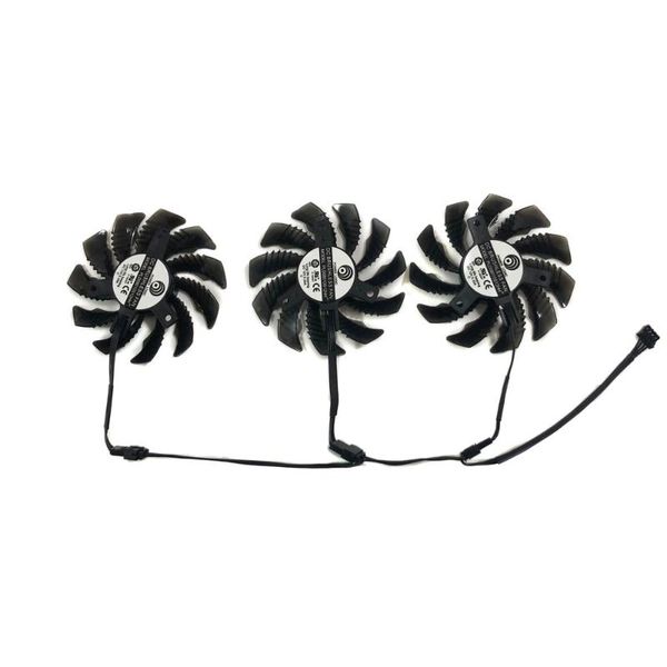 

3pcs/set 75mm pld08010s12hh video gpu cooler for gigabyte gtx1660s/1660ti/1660 graphics cards fans replace