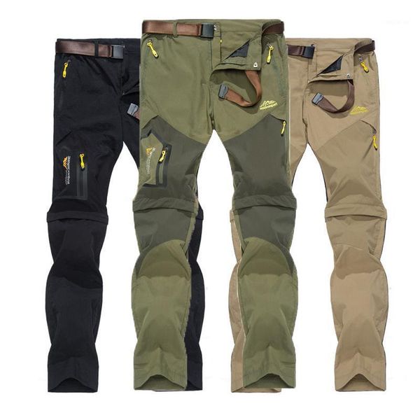 

6xl men summer days trousers hiking pants outdoor climbing sports quick dry camping fishing plus size detachable1, Black;green