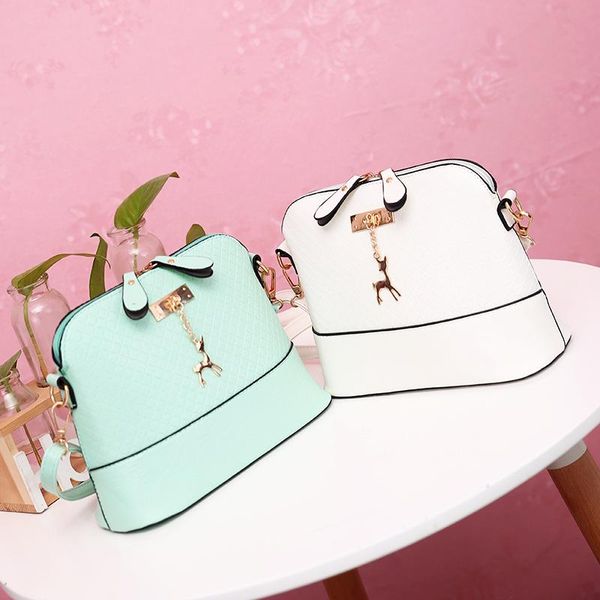 

pu leather women shoulder bag female purse deer pendant handbags girl mini crossbody bag vintage small mini flap bolsos 2020