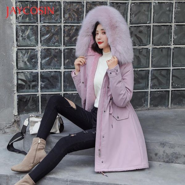 

jaycosin winter jacket hooded parka women plus size slim thick warm parkas outerwear cotton padded jackets long female coat814#21, Tan;black