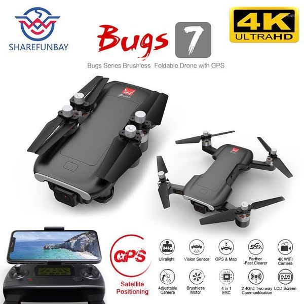 

drones mjx bugs b7 drone 4k gps 5g wifi rc quadcopter brushless motor vision positioning flight 25 minutes distance 300m1