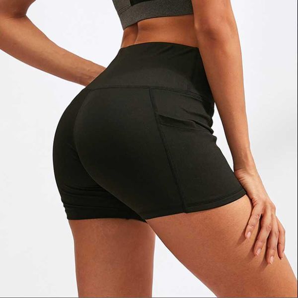 

yoga outfits lady's hign waist tight shorts fitness gym trainning quick dry stretch run shorts1, White;red