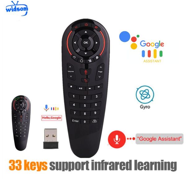 

remote controlers g30 control 2.4g wireless voice air mouse 33 keys ir learning gyro sensing smart for game android tv box