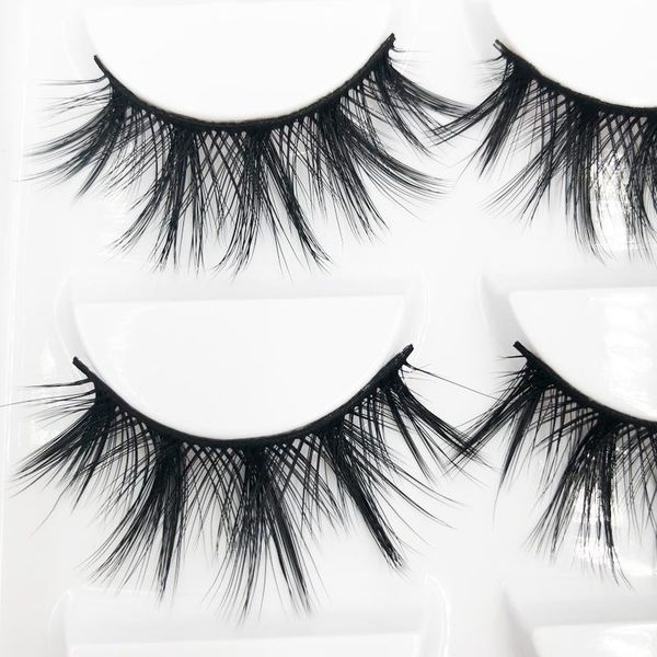 

flash girl z06 5pairs false eyelashes 100% handmade 5 pairs 5d long eyelashes with transparent tray