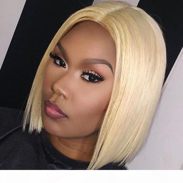 

613 blonde lace front wig human hair glueless lacefront virgin brazilian virgin pre plucked honey blonde full lace wigs colored part, Black;brown