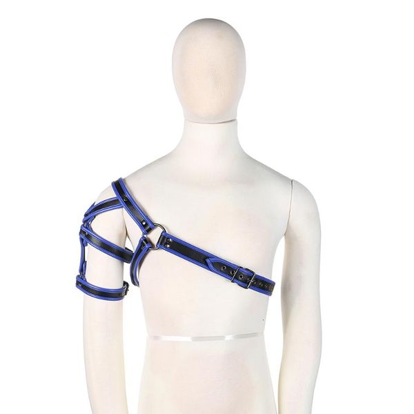 

suspender men belts in made of faux leather with rivets body bondage harness leather harajuku gothic fetish, Black;brown