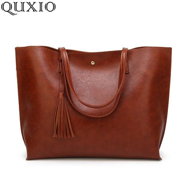 

2020 new luxury retro casual minimalist tassel solid color pu leatherlarge capacity shoulder bag handbag yyy01