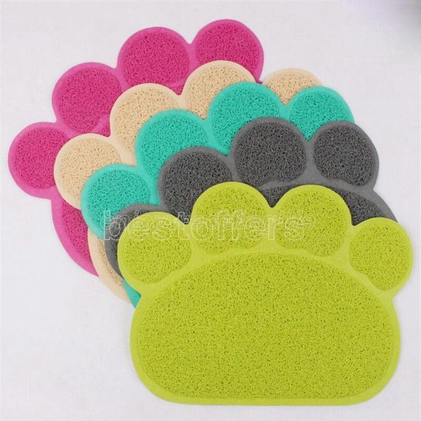 

pet dog mat pad paw pvc bed dish placements cat litter mat pet food water feed placement pets carpet pet accessories hot