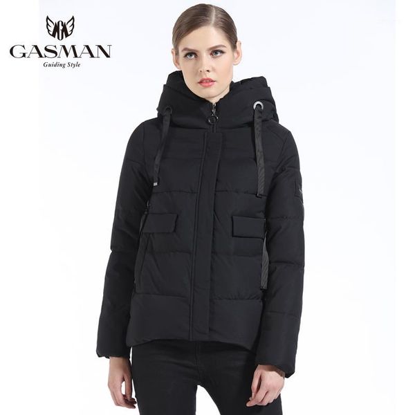 

gasman 2019 new ladies fashion coat slim winter jacket women outerwear short jacket female padded parka women's overcoat1, Tan;black