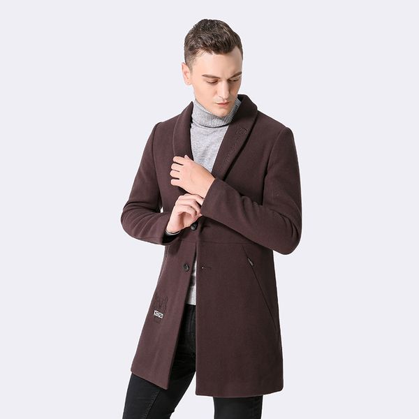 

2021 new black wool man autumn male korean fashion jacket hombre kj260 r0z7, Black;brown