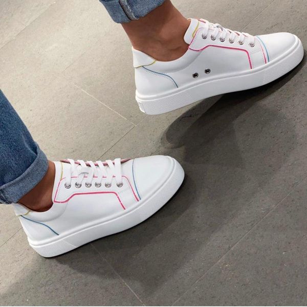 

2020 vieirissima sneakers mens womens fashion white genuine leather platform sneaker comfort rubber sole casual shoes eu35-46, Black