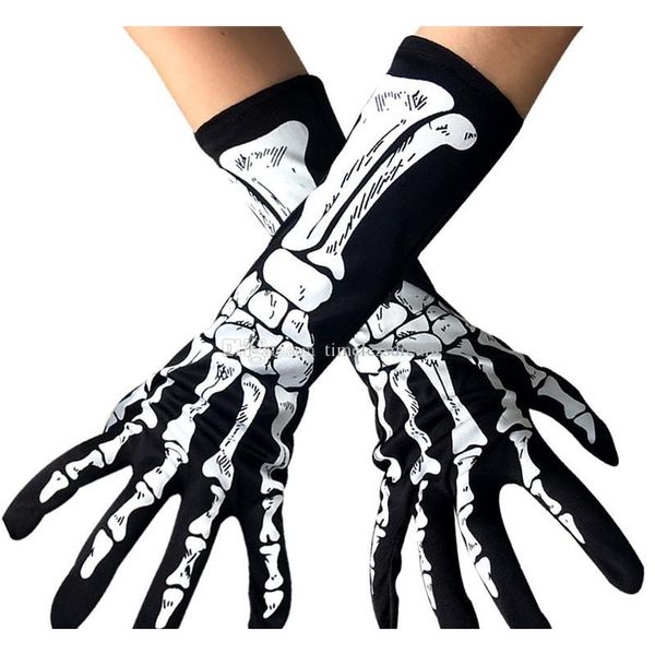 

8 styles halloween gloves creative winter warm punk gothic skeleton halloween long short horror skull claw bone gl jllohr lucky2005