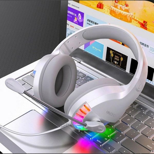 

wired gaming headset led light headphones 3.5mm audio with mic for computers lap noise-cancelling wired gaming headphones1