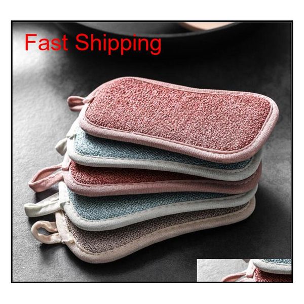 

magic cloth double sided sponge scouring kitchen cleaning tools brush wipe pad decontamination d qylpbs homes2011