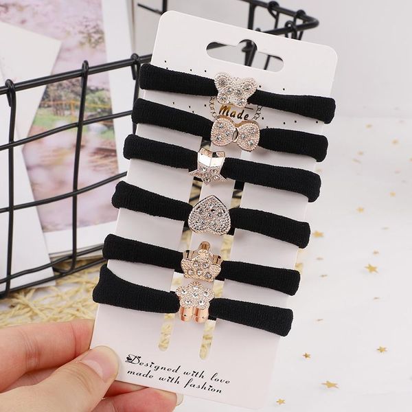 

girls elastic hair bands princess ponytail holder hair scrunchies bee carrot headband children rubber band kids hair accessories wmtstc, Slivery;white