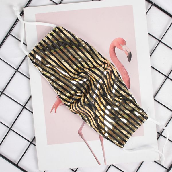 

shiny flash double-layer breathable filter dust-proof personalized decorative mask