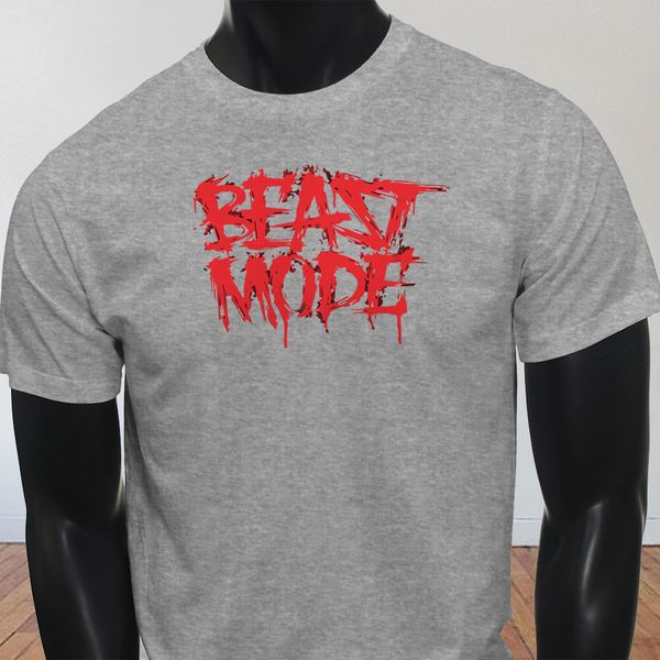 

new spring high elastic yogaer cardio workout fitness exercise bloody beast mode gray t shirt summer t shirt sport hooded sweatshirt hoodie