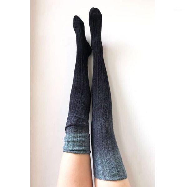 

knitted long socks autumn winter women long stockings warm thigh high socks for ladies girls new fashion knee1, Black;white