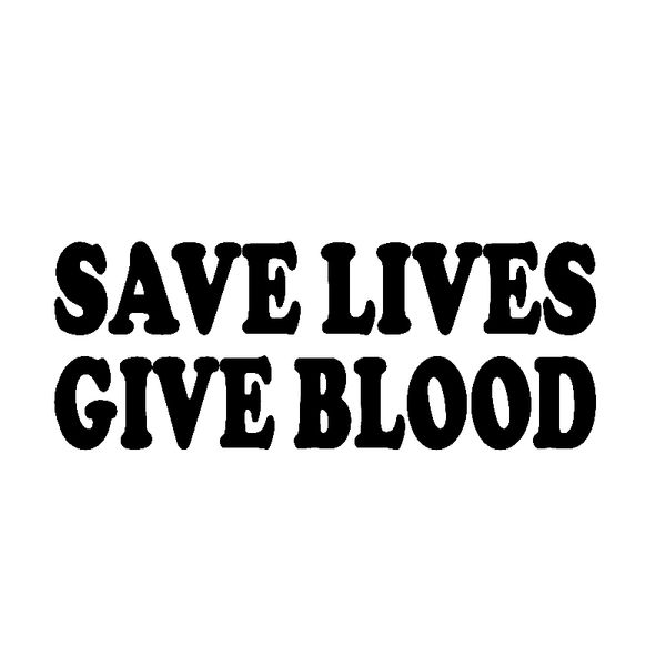 

15.5cm*6cm fashion save lives give blood black silver vinyl motorcycle car-styling car sticker decal c15-3273