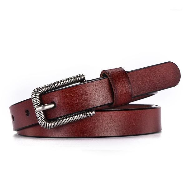 

HIMUNU] Fashion Belts For Women luxury designer brand Genuine Leather Woman belt Thin Female Belt1, Black;brown