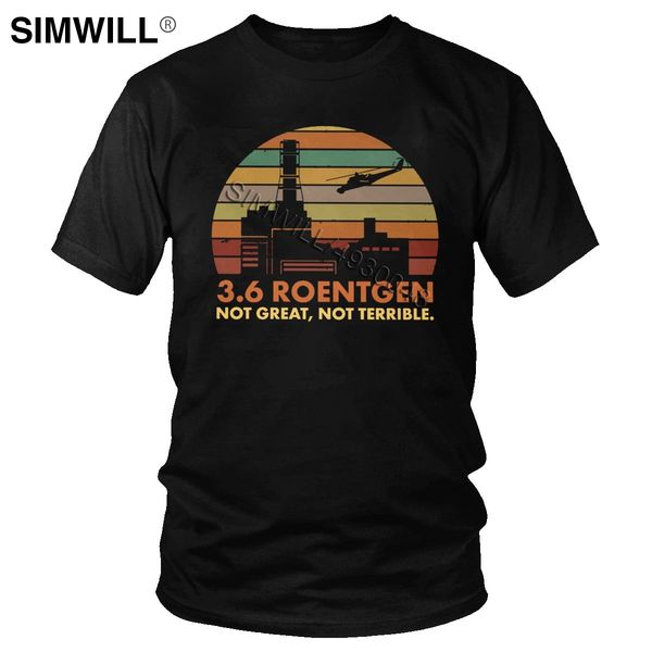 

sport vintage chernobyl t shirt men tv show 3.6 roentgen not great not terrible t-shirt nuclear radiation tshirt leisure tee gift