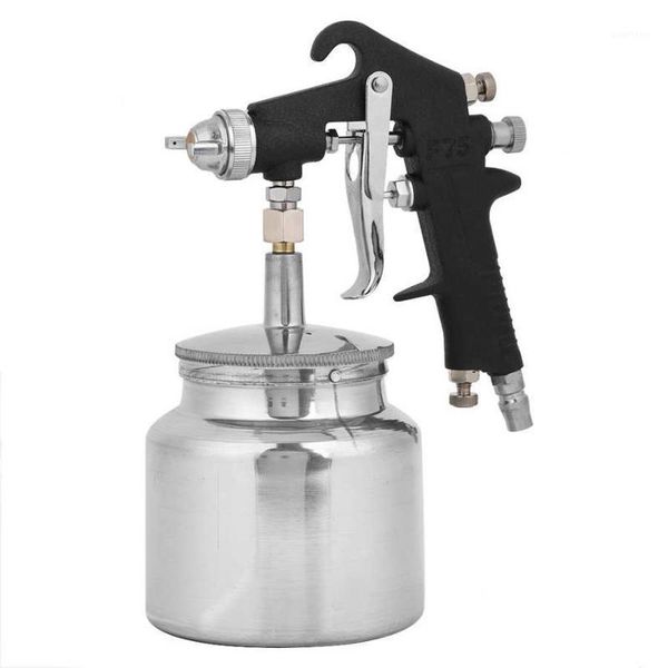 

pneumatic spray gun black diamond matte 1.5mm lower pot diameter f-75-s paint sprayer gun1