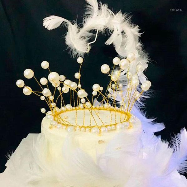 

other festive & party supplies cake er cupcake flags princess crown beautiful handmade pearl diy kitchen creative1