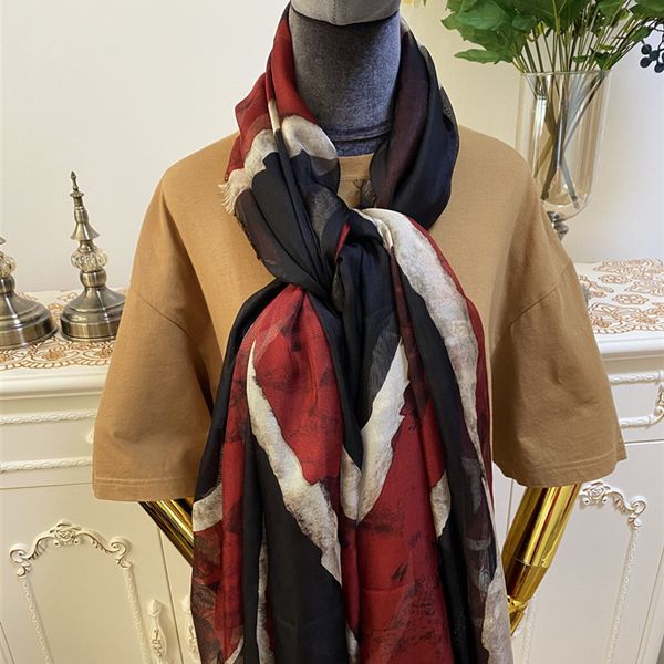 

new style print letters flag 100% silk xili yarn material big size 180cm-130cm long scarves for women, Blue;gray