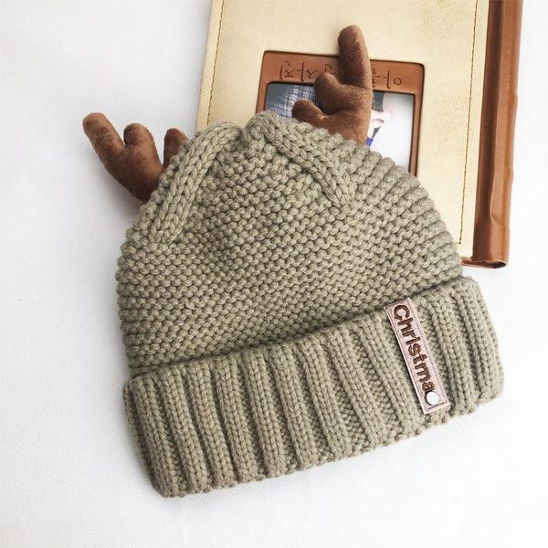 

christmas hat new cute antler knit hat with velvet thickened outdoor jumper red white brown black christmas deer