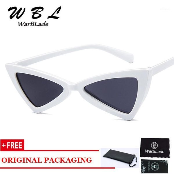 

sunglasses warblade 2021 vintage small cat eye women brand designer triangle personality exaggerated ladies glasses1, White;black