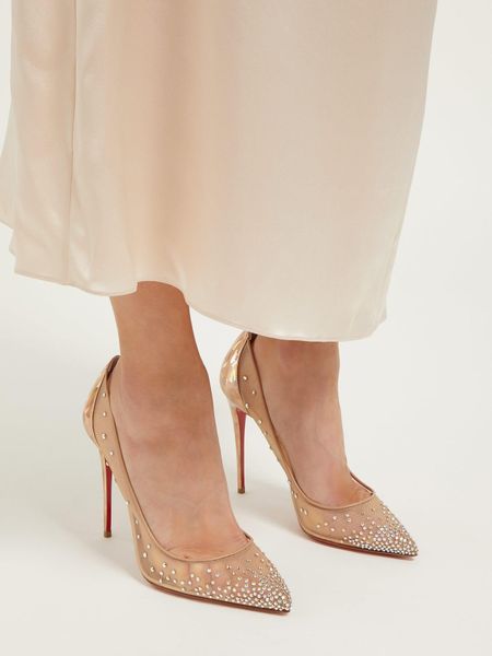 

women dress heels,red bottom pumps follies strass holographic-heel mesh pumps red soles high heels lady party wedding shoes, Black
