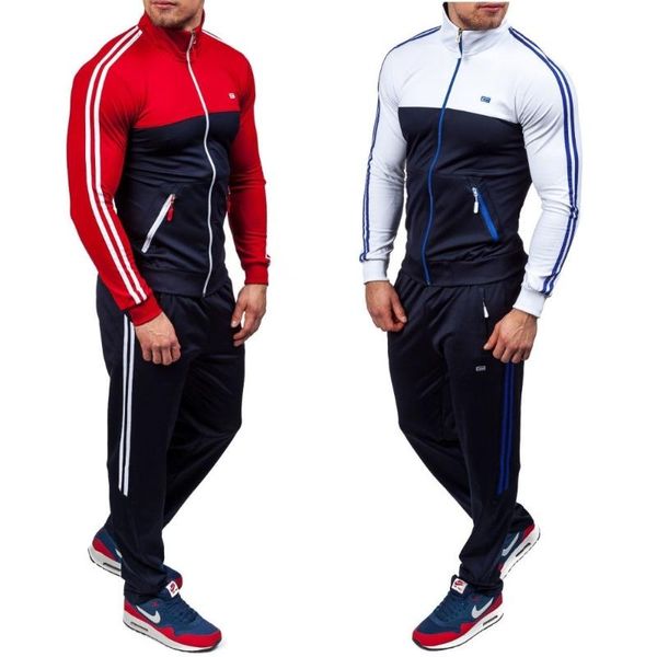 

zogaa 2021 plus size xs-4xl mens sets 2 piece men' fashion jacket and sport pants set tracksuit casual sports suit sweatsuit, Gray