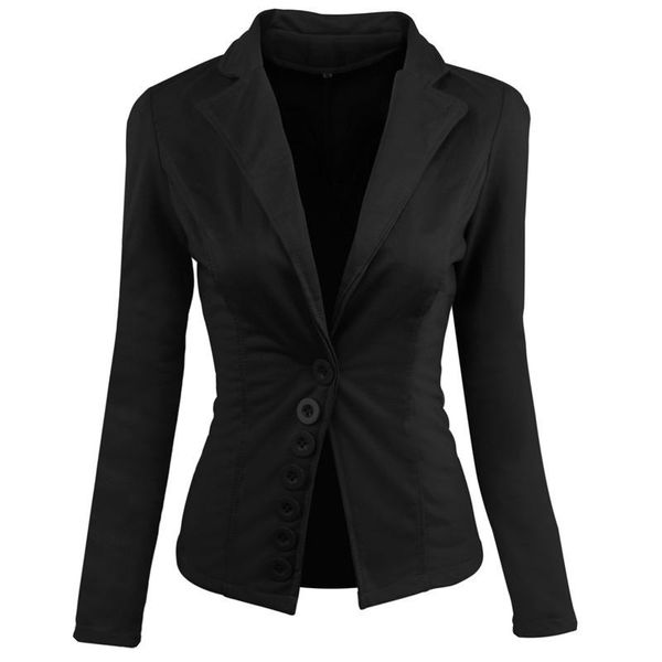 

spring autumn new women solid short blazer female casual slim suit black yellow coat full sleeve office lady s-xl simple, White;black