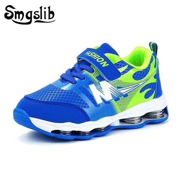 

kids boys sports mesh sneakers spring autumn child running baby girls pu leather casual breathable shoes 201113, Black;grey